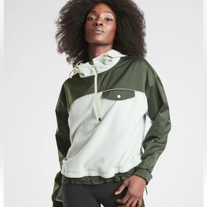 Athleta Zion Microfleece 1/2 Zip Cropped Jacket Sz Large